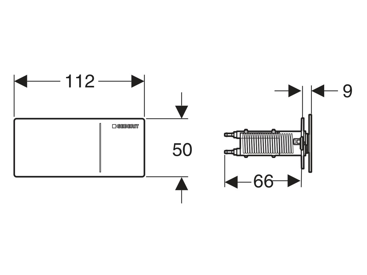 Geberit Sigma 70 Remote White Glass from Reece