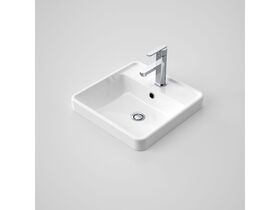 Carboni II Inset Basin with Overflow 1 Taphole White