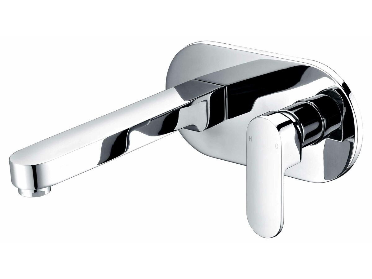 Mizu Soothe Wall Bath Mixer Tap Set 200mm Chrome from Reece
