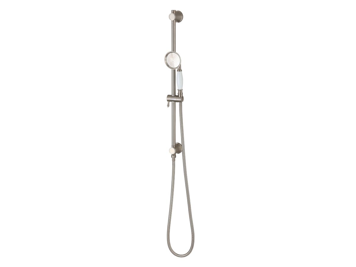 Kado Era Single Rail Shower with Top Rail Water Inlet Brushed Nickel (4