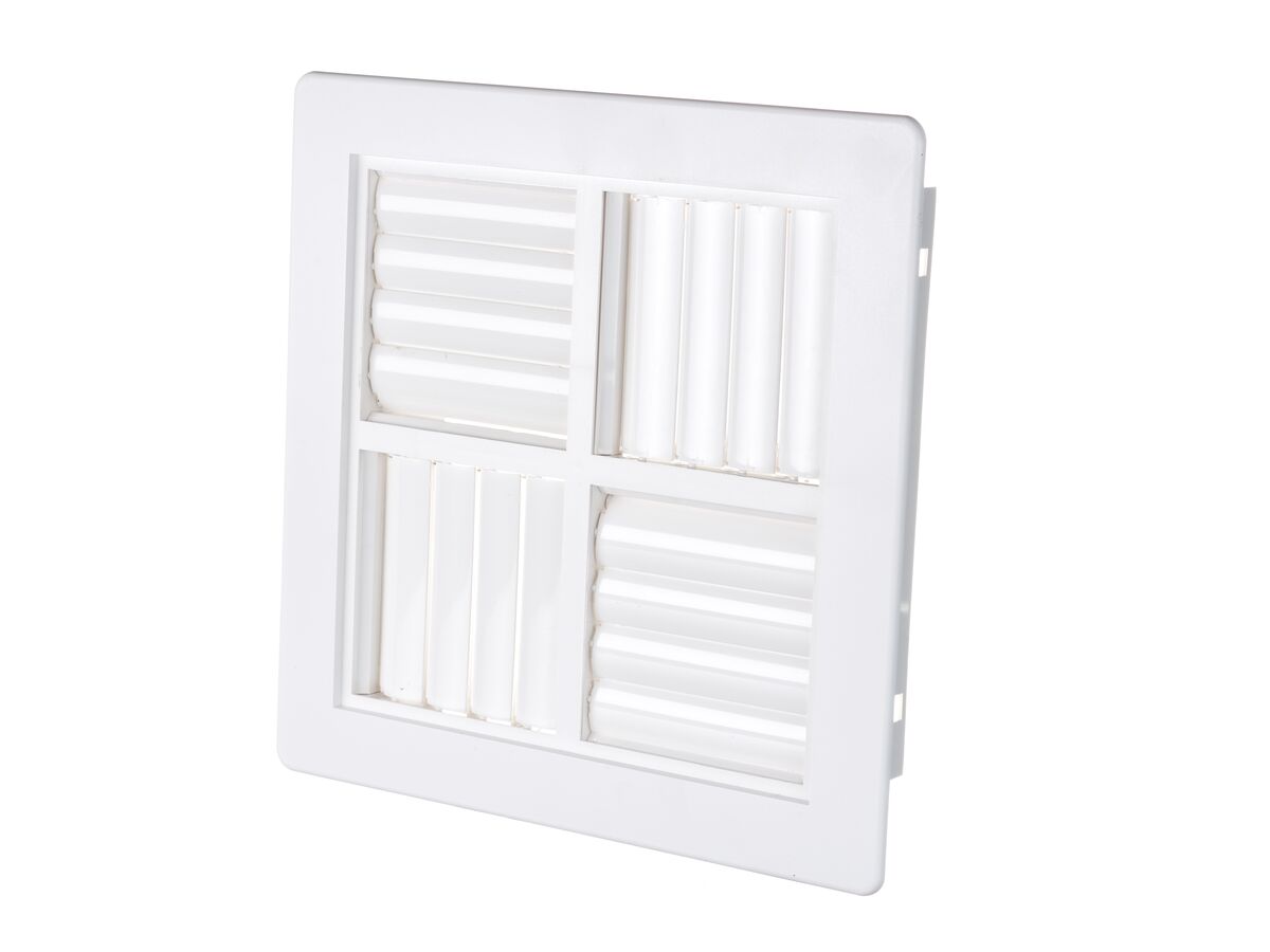 Airform Multi Directional Outlet 4 Way Matte 230mm x 230mm from Reece