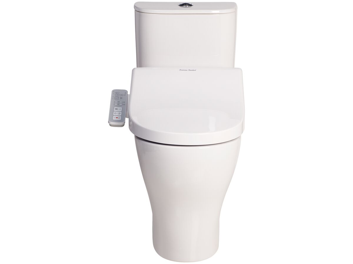 American Standard Cygnet Round Overheight Close Coupled Back to Wall Bottom Inlet Toilet Suite with SpaLet E-Bidet Seat (4 Star)