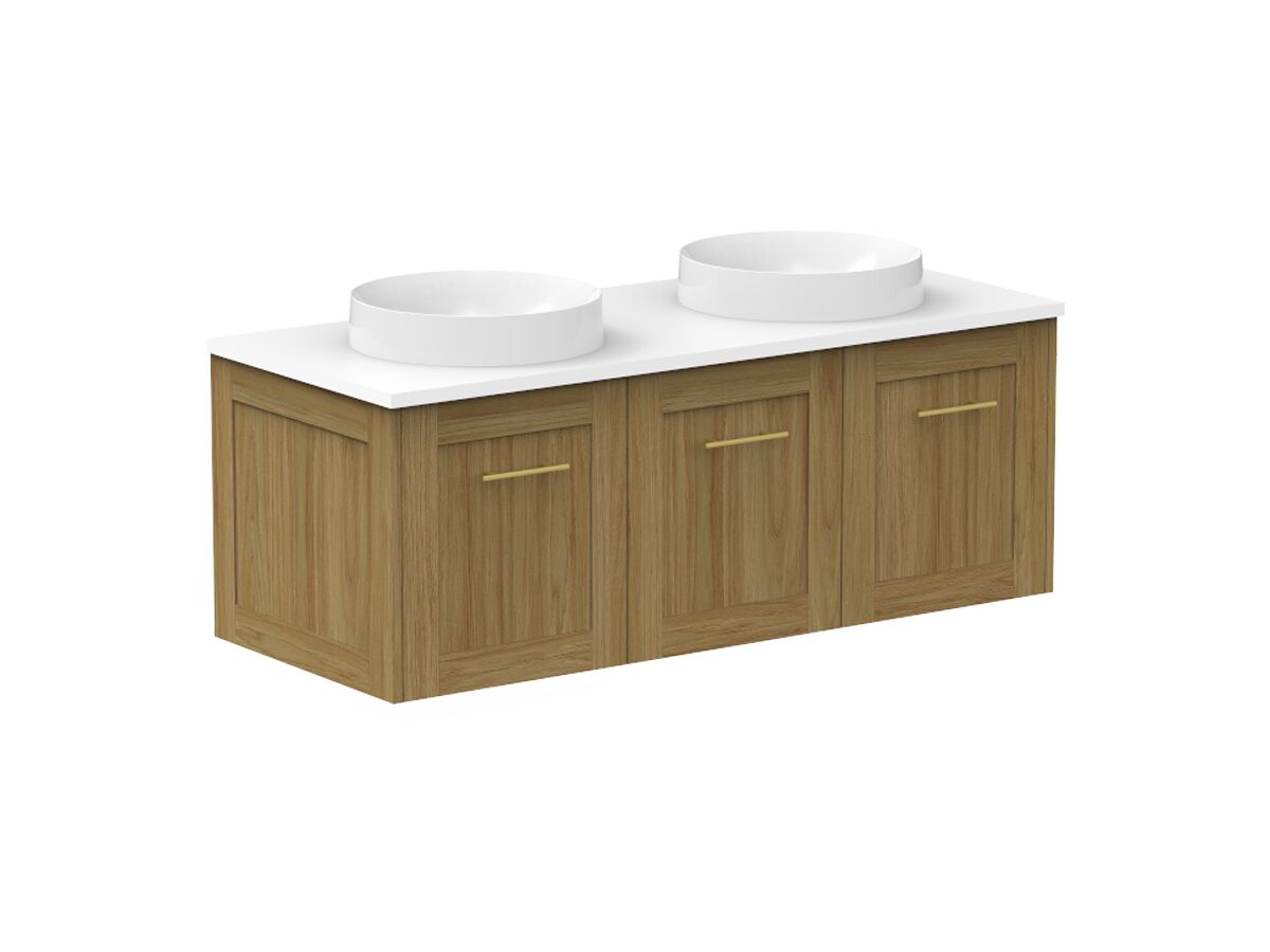 Kado Lux All Door 1200mm Double Bowl Wall Hung Cherry Pie