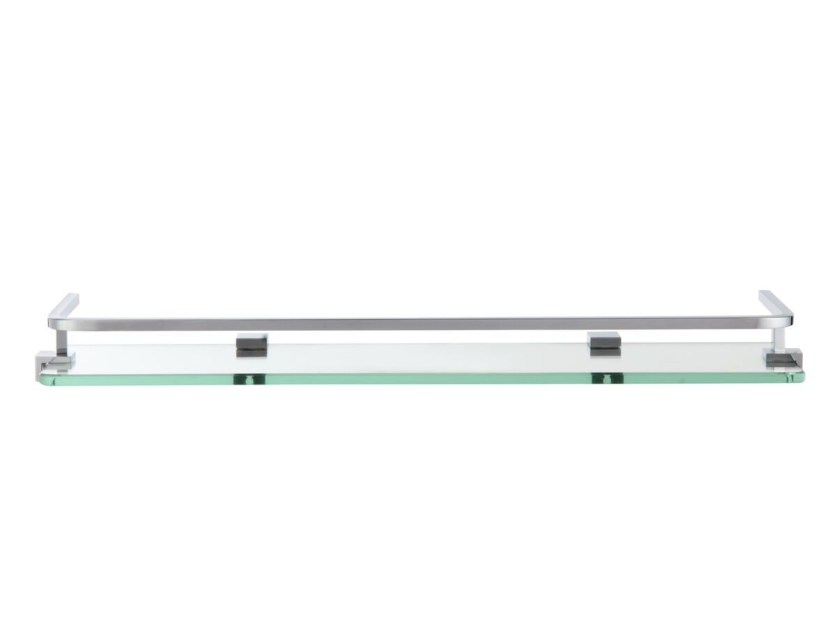 Mizu Bloc MK2 Glass Shelf with Rail Chrome from Reece