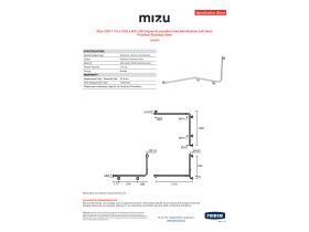 Specification Sheet - Mizu Drift 1110 x 1030 x 600 x 90 Degree Accessible Grab Rail Modular Left Hand Polished Stainless Steel