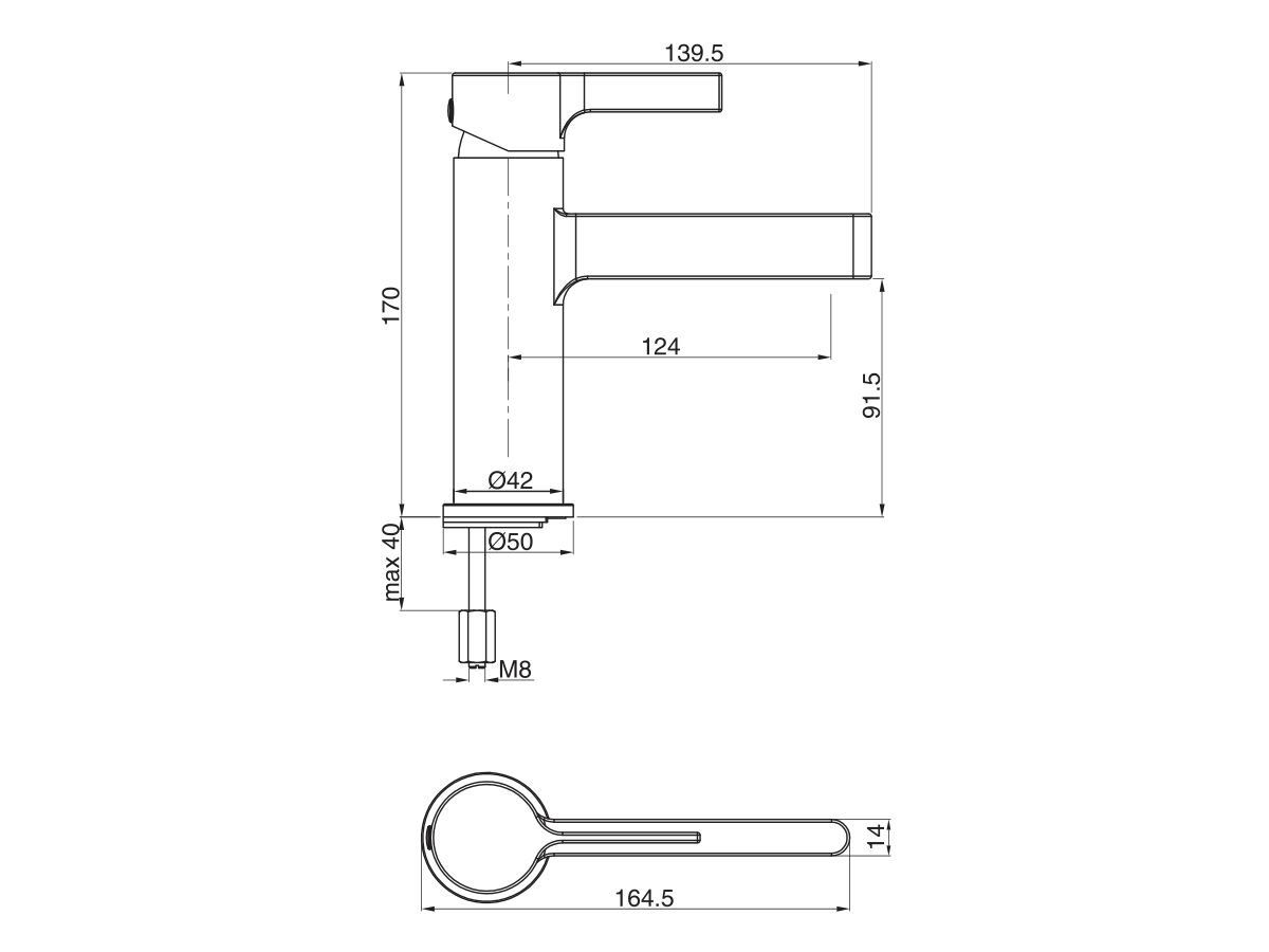 Mizu Stream Basin Mixer Tap Brushed Nickel (5 Star) from Reece