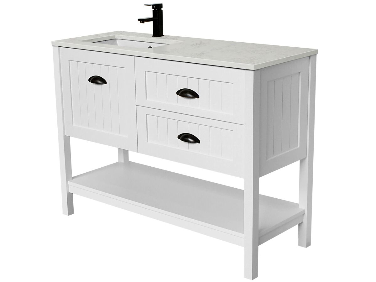 Kado Era Full Height Vanity Unit with Legs 1 Door & 2 Drawers with Under Counter Basin 1200mm