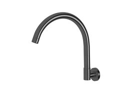 Scala Wall Spa Outlet Curved LUX PVD Brushed Smoke Gunmetal