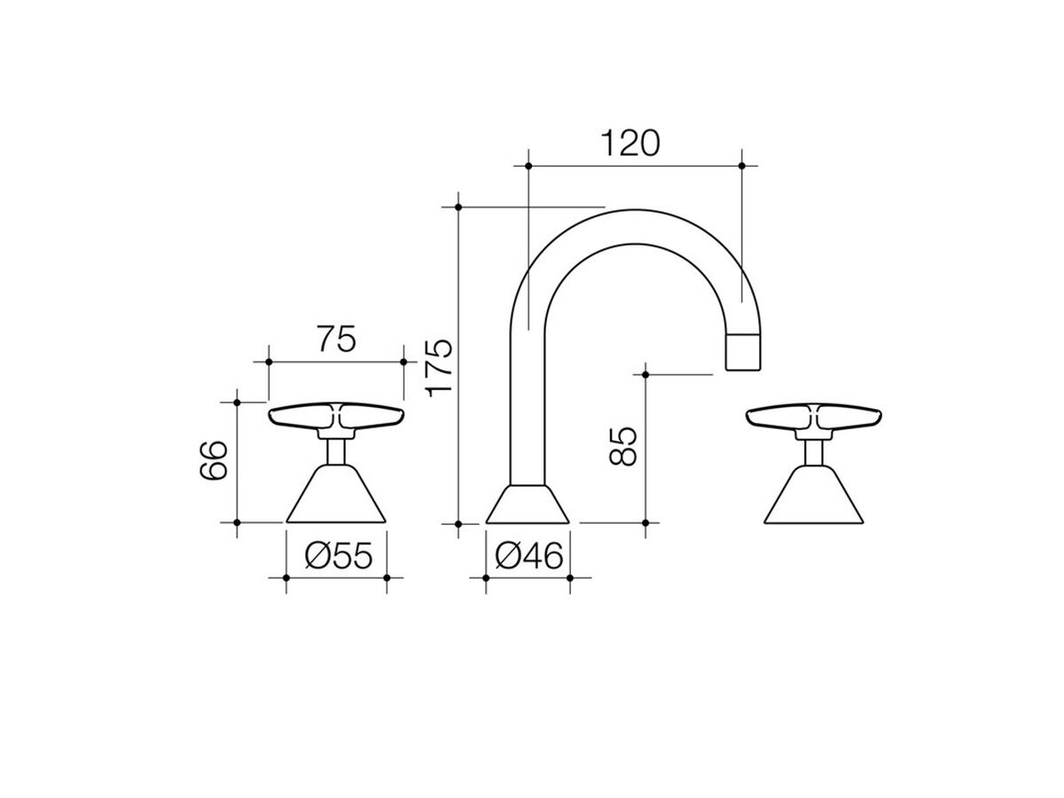 Caroma Elegance II Basin Set Chrome (5 Star)