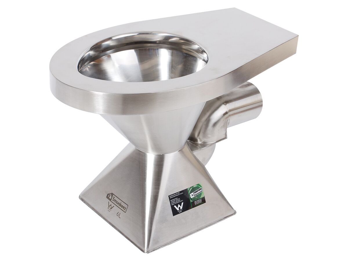 3Monkeez Pedestal Pan P Trap Stainless Steel (3 Star)