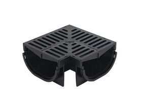 Easydrain Compact Corner with Black Grate