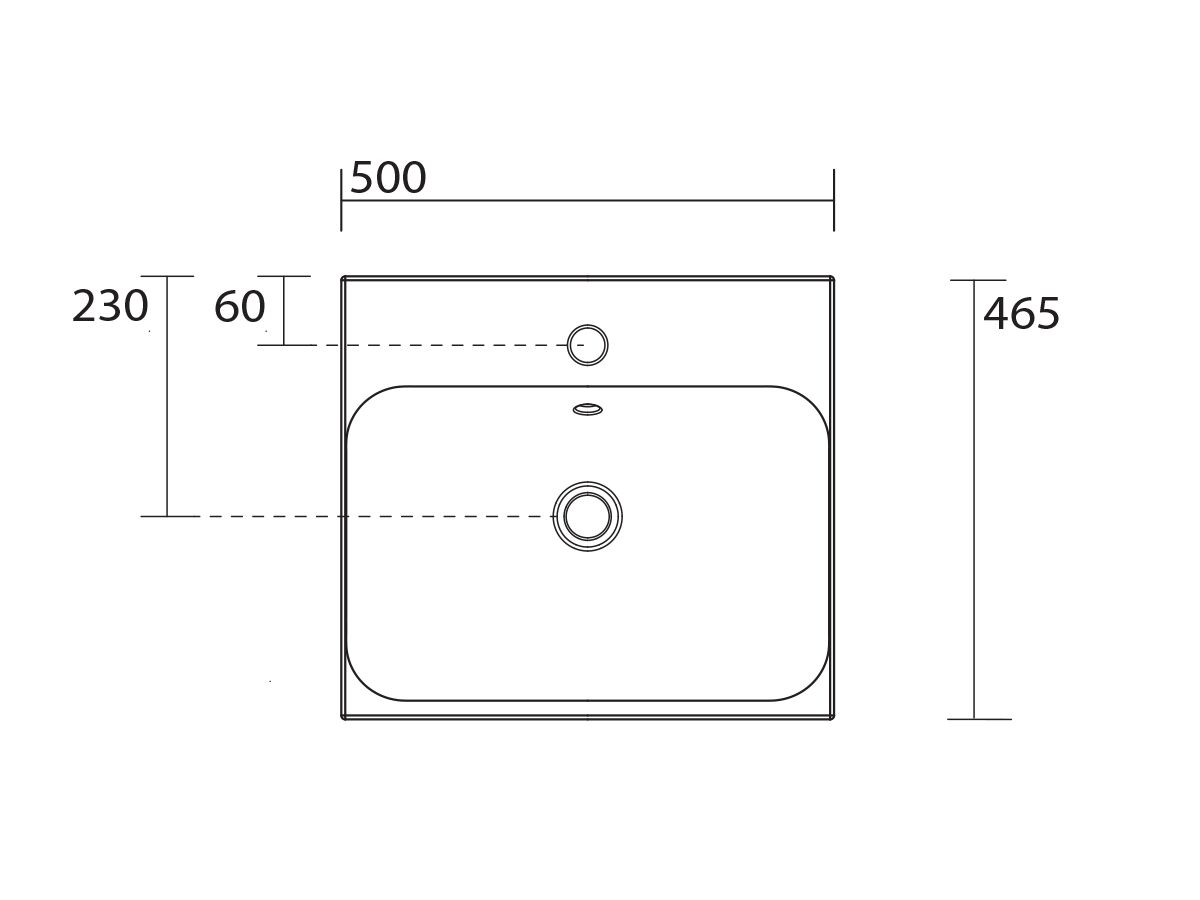 AXA Cento Semi Recessed Basin 1 Taphole White
