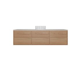 Kado Aspect Wall Hung Vanity Unit 1800mm Single Bowl 6 Drawer Corian 20mm Top