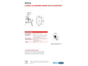 Technical Guide - Roca Logica-N Shower Mixer with Diverter Chrome