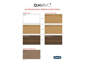 Material, Colour and Finishes - Omvivo Neo Two Wall Hung Vanity
