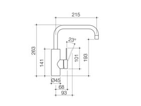 Caroma Liano Sink Mixer Chrome (4 Star)