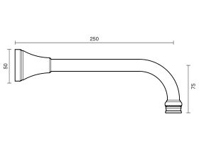 Kado Era Wall Basin Outlet 250mm (5 Star)