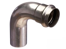 >B< Press Stainless Steel Elbow Plain End 90 Degree x 42mm