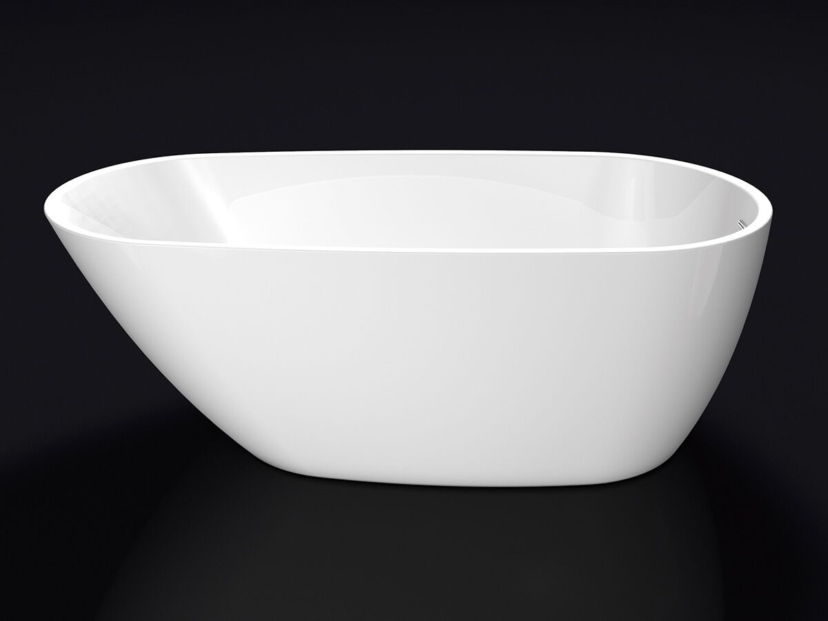 Kado Arc Flat Rim Freestanding Bath 1690mm x 775mm White