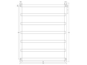 Milli Edge MK2 Heated Towel Rail 1050mm x 1320mm Polished Stainless Steel