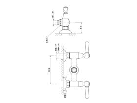 Classic Provincial Exposed Shower Breech Lever Chrome