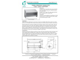 Specification Sheet - Heavy Duty Double Toilet Roll Holder Stainless Steel