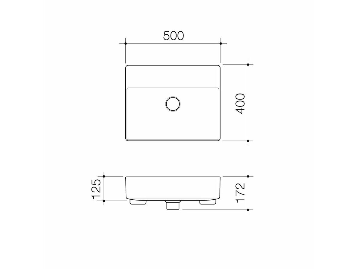 Caroma Urbane II Semi Recessed Basin